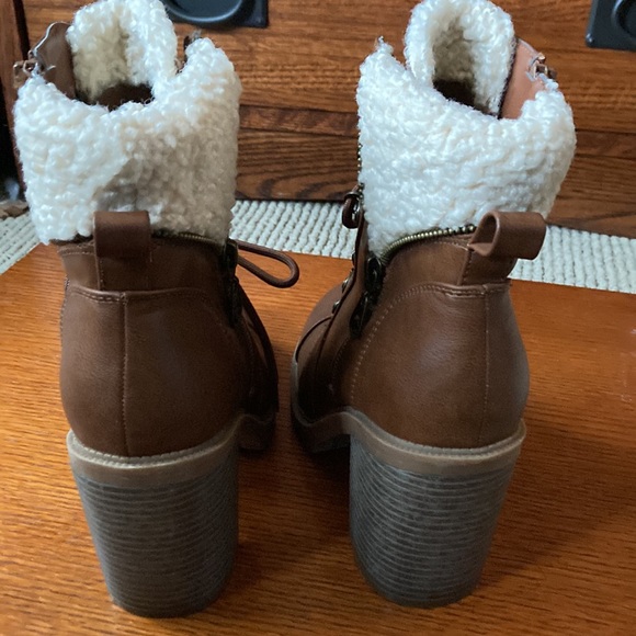 GBG LOS ANGELES Brown with faux wool lined healed boot size 7.5 🆕  NWOT - Picture 7 of 10
